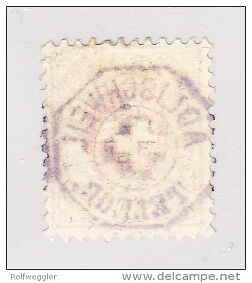 Heimat ZH ADLISCHWEIL TELEGR. Vollstempel Auf Telegraphen Marken 3Fr. 1881 #18 - Telegraafzegels