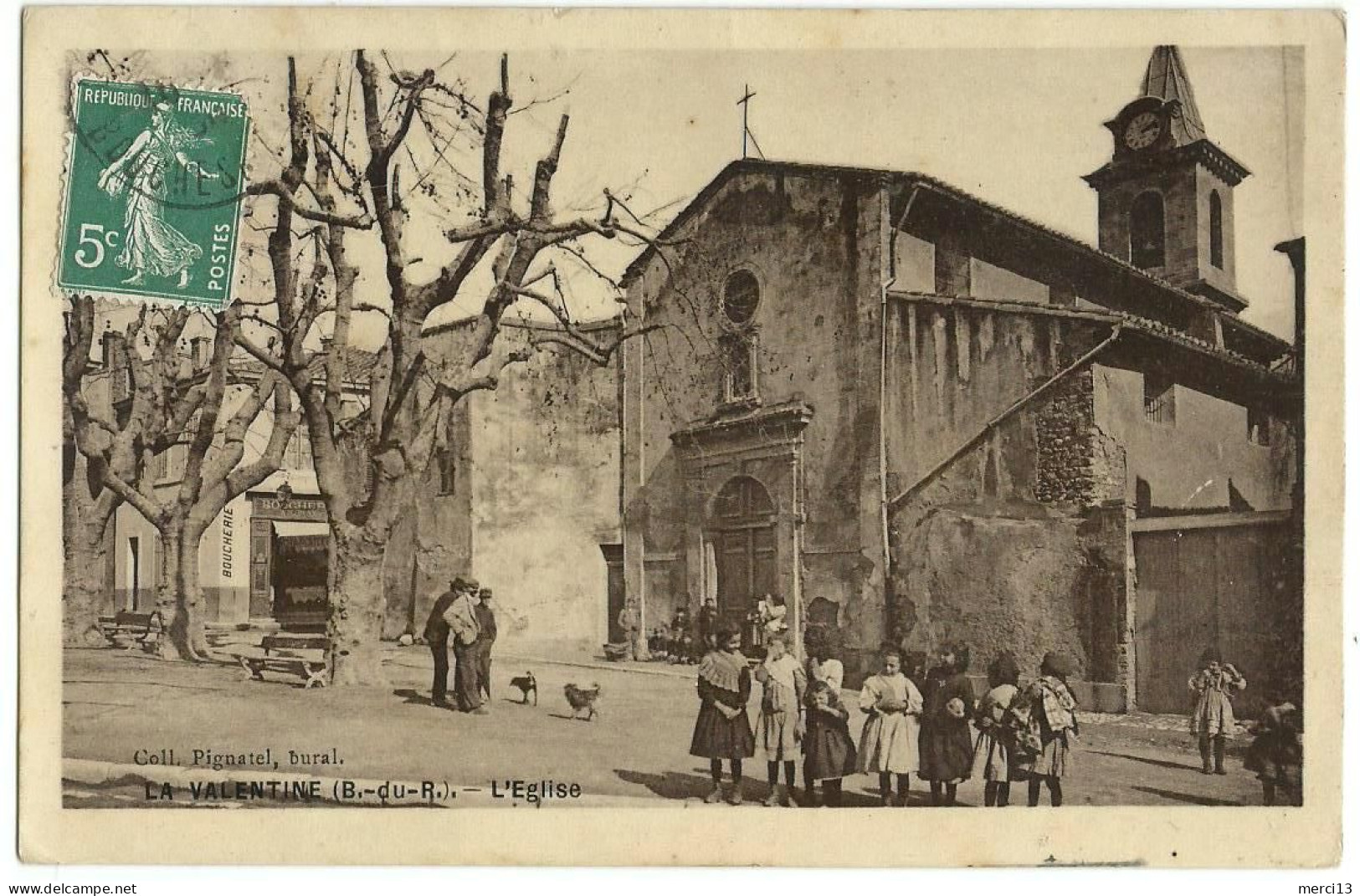 CPA Glacée De MARSEILLE (13) – La Valentine. L’Eglise. Coll. Pignatel. (1908) - Les Caillols, La Valentine