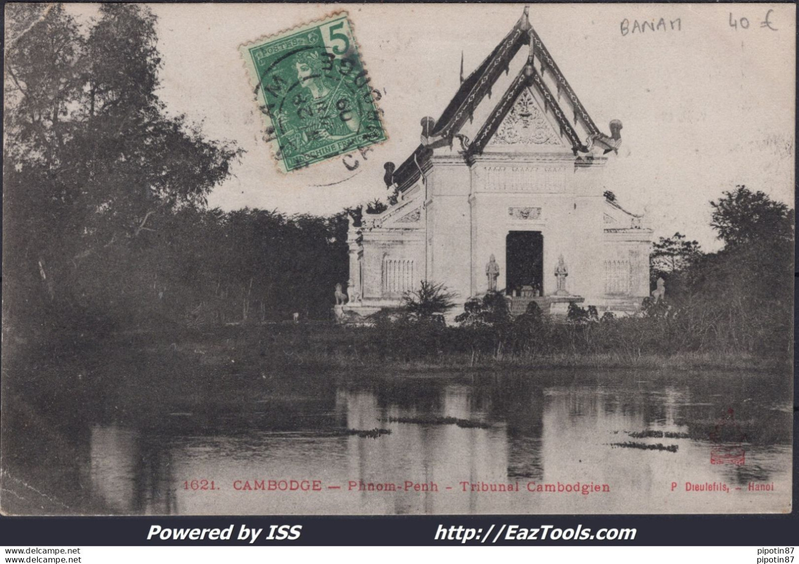 INDOCHINE N°27 SUR CP POUR LE PUY AVEC CAD BANAM CAMBODGE DU 28/04/1909 - Lettres & Documents