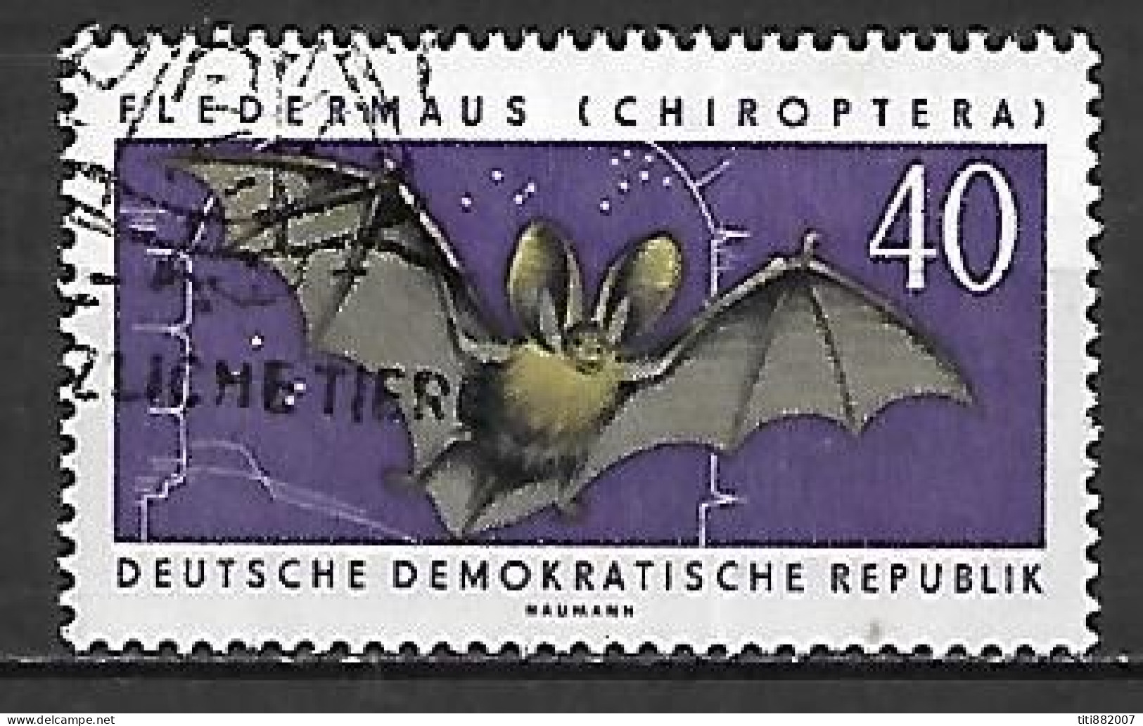 RDA   /   DDR.   -    CHAUVE -  SOURIS    -    Oblitéré - Bats