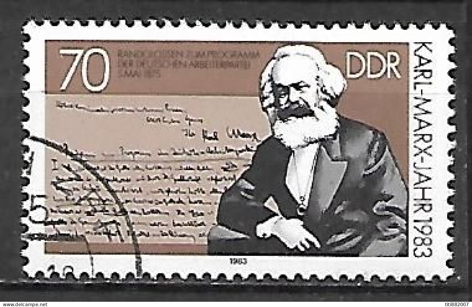 RDA   /   DDR.   -    KARL  MARX    -   Oblitéré - Karl Marx