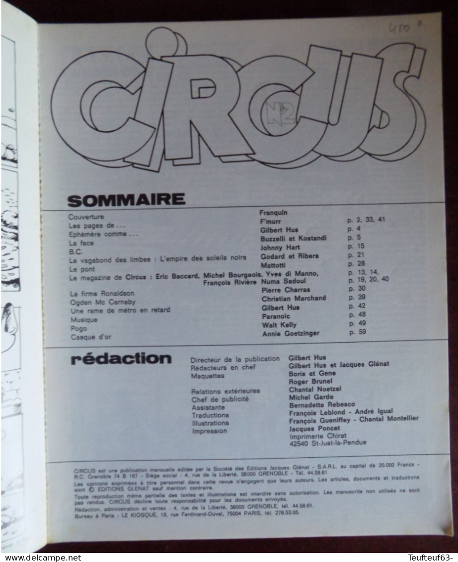 Circus N° 2 Couv. Franquin - Circus