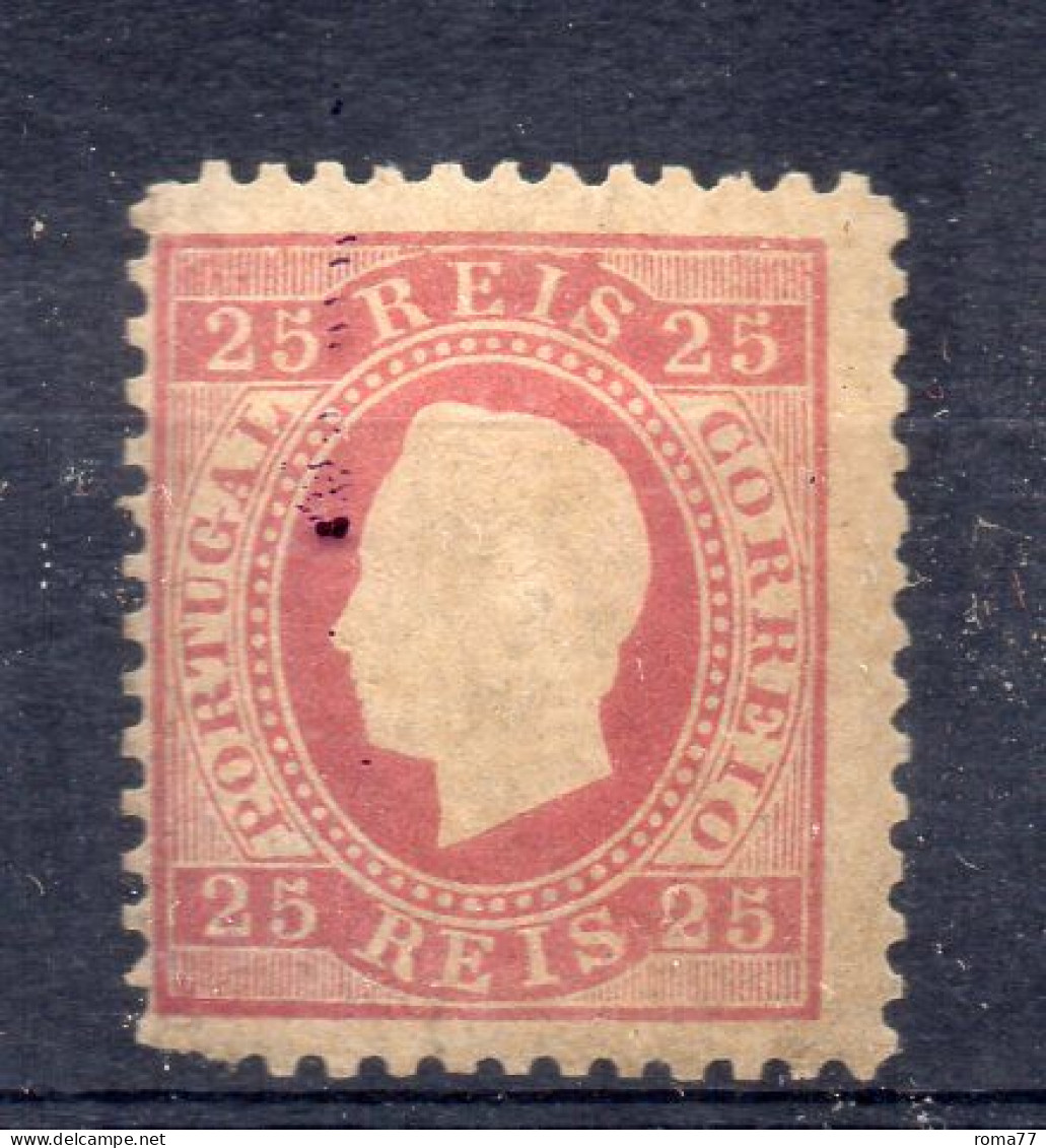 MONK713 - PORTOGALLO 1870, 25 R. Unificato  N. 40a  Linguella Dent 11 Nuovo ** (ristampa?) - Unused Stamps