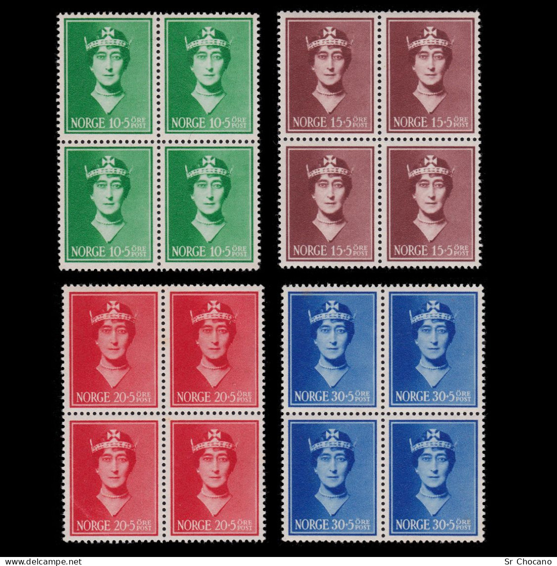 NORWAY.1939.SEMI-POSTAL STAMPS.SCOTT B11-B14.SET BLQ4.MNH - Neufs