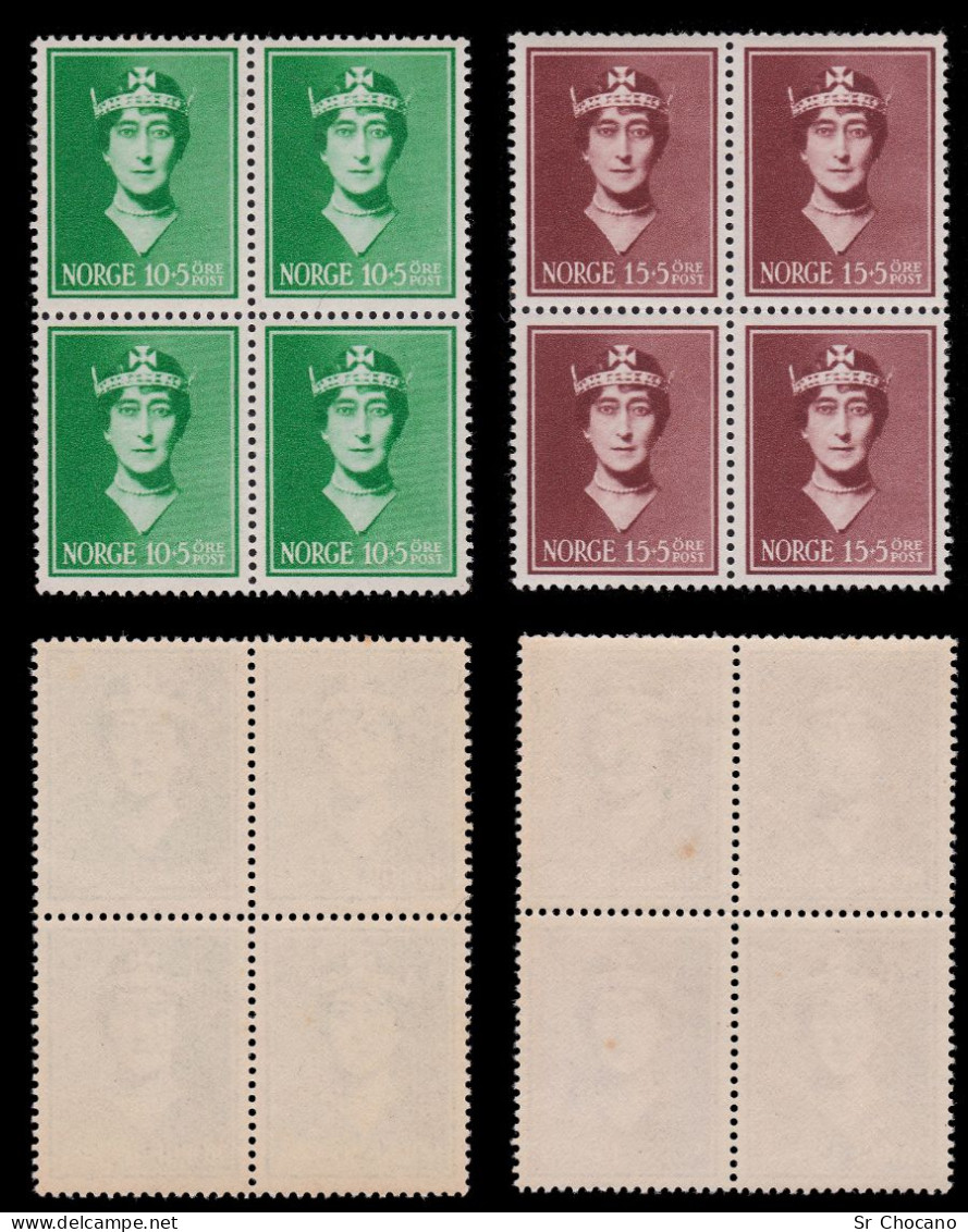 NORWAY.1939.SEMI-POSTAL STAMPS.SCOTT B11-B14.SET BLQ4.MNH - Neufs