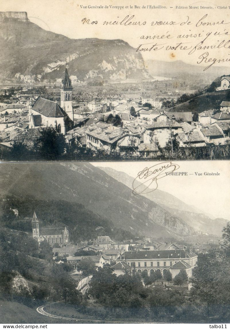 38 - Voreppe - Lot De 2 Cartes - Vue Generale - Voreppe