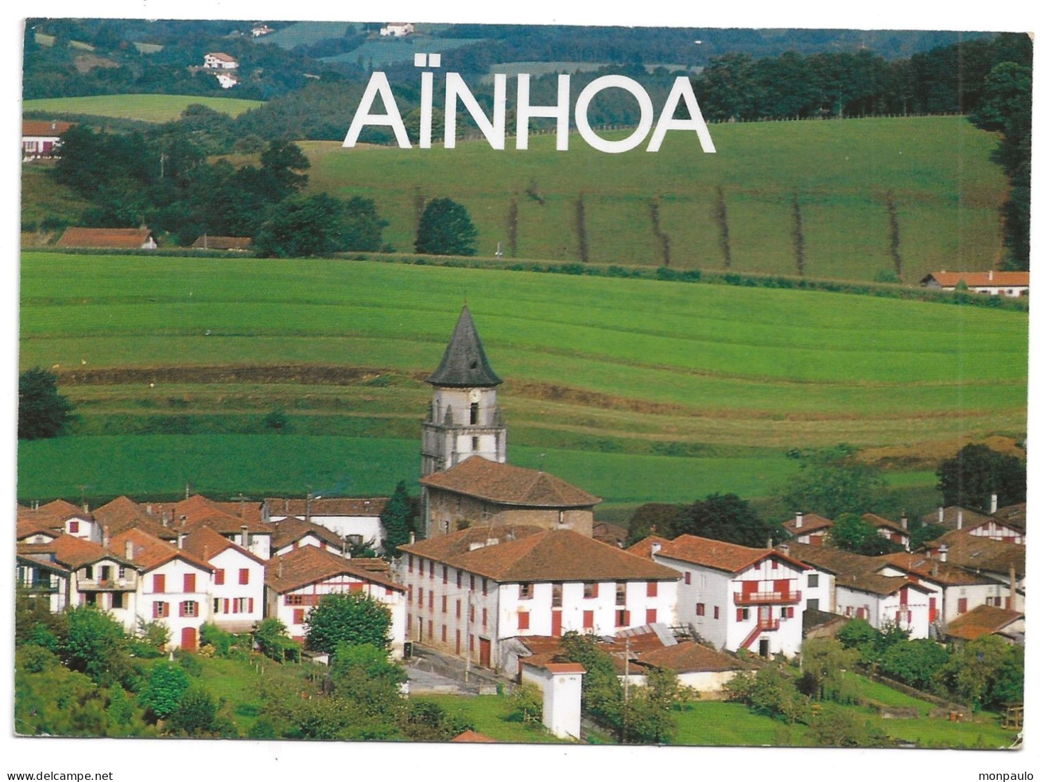 64. CPM. Pyrénées-Atlantiques. Pays Basque. Aïnhoa. Vue Centrale Du Village. (Photo Marc Hauvette) - Ainhoa