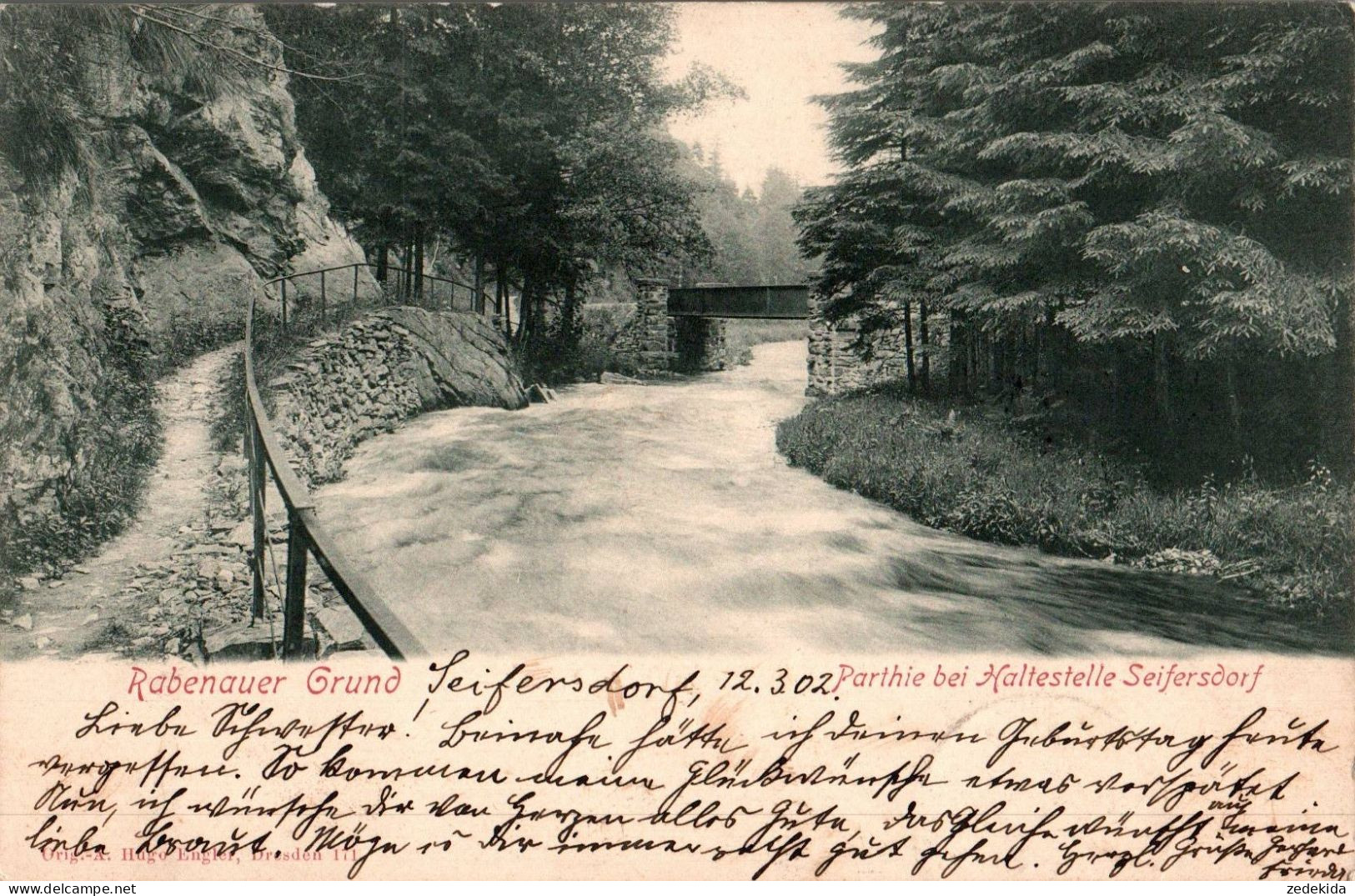 G6793 - TOP Seifersdorf Rabenau - Eisenbahnbrücke Rabenauer Grund - Hugo Engler - Freital