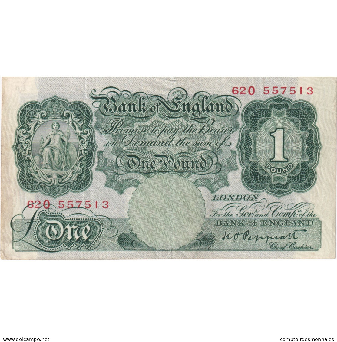 Billet, Grande-Bretagne, 1 Pound, KM:369a, TB - 1 Pound