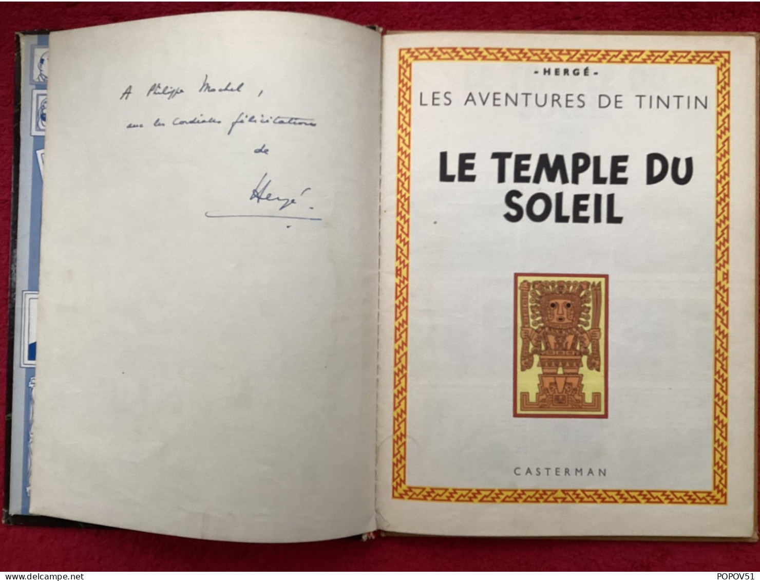 HERGÉ Dédicace Manuscrite - Livres Dédicacés