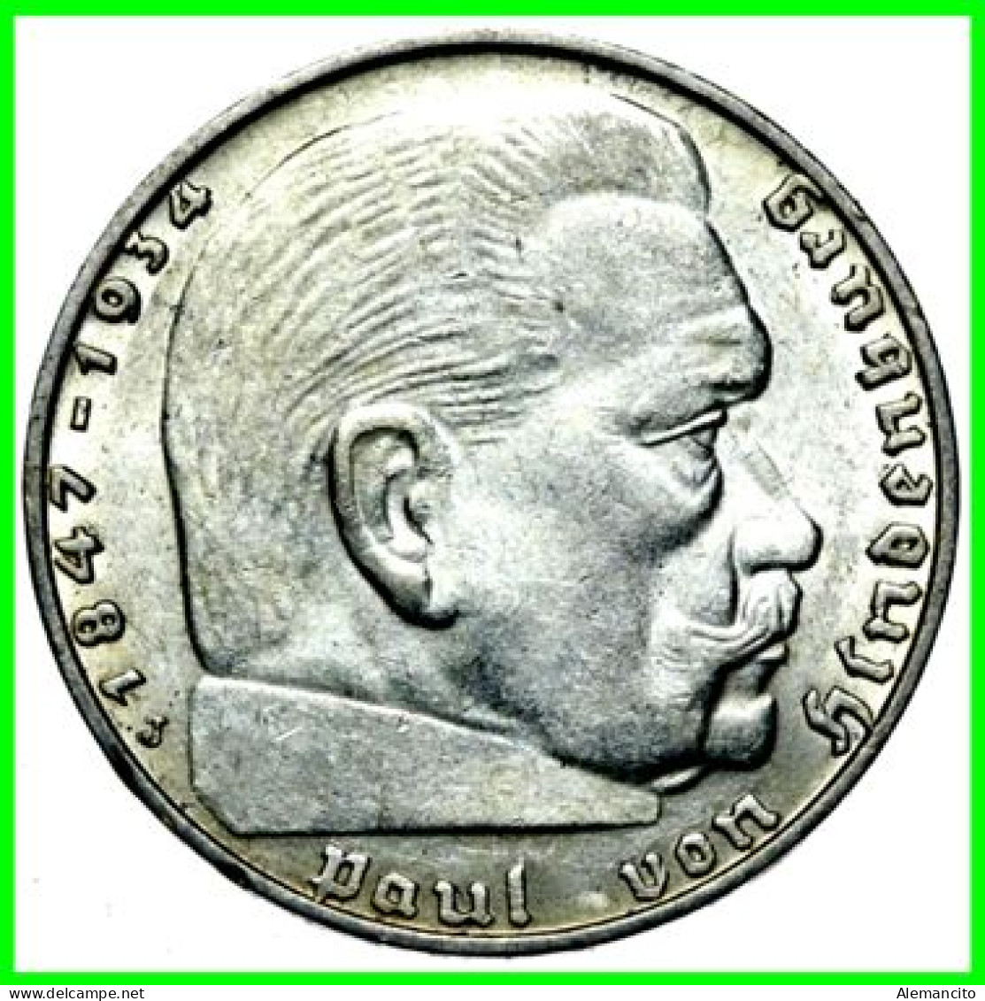 GERMANY - ALEMANIA DEUTFCHES REICH SERIE COMPLETA 7 MONEDAS DE 2.00 REICHSMARK AÑO 1938  MONEDA DE PLATA –ESBALTICA - 2 Reichsmark