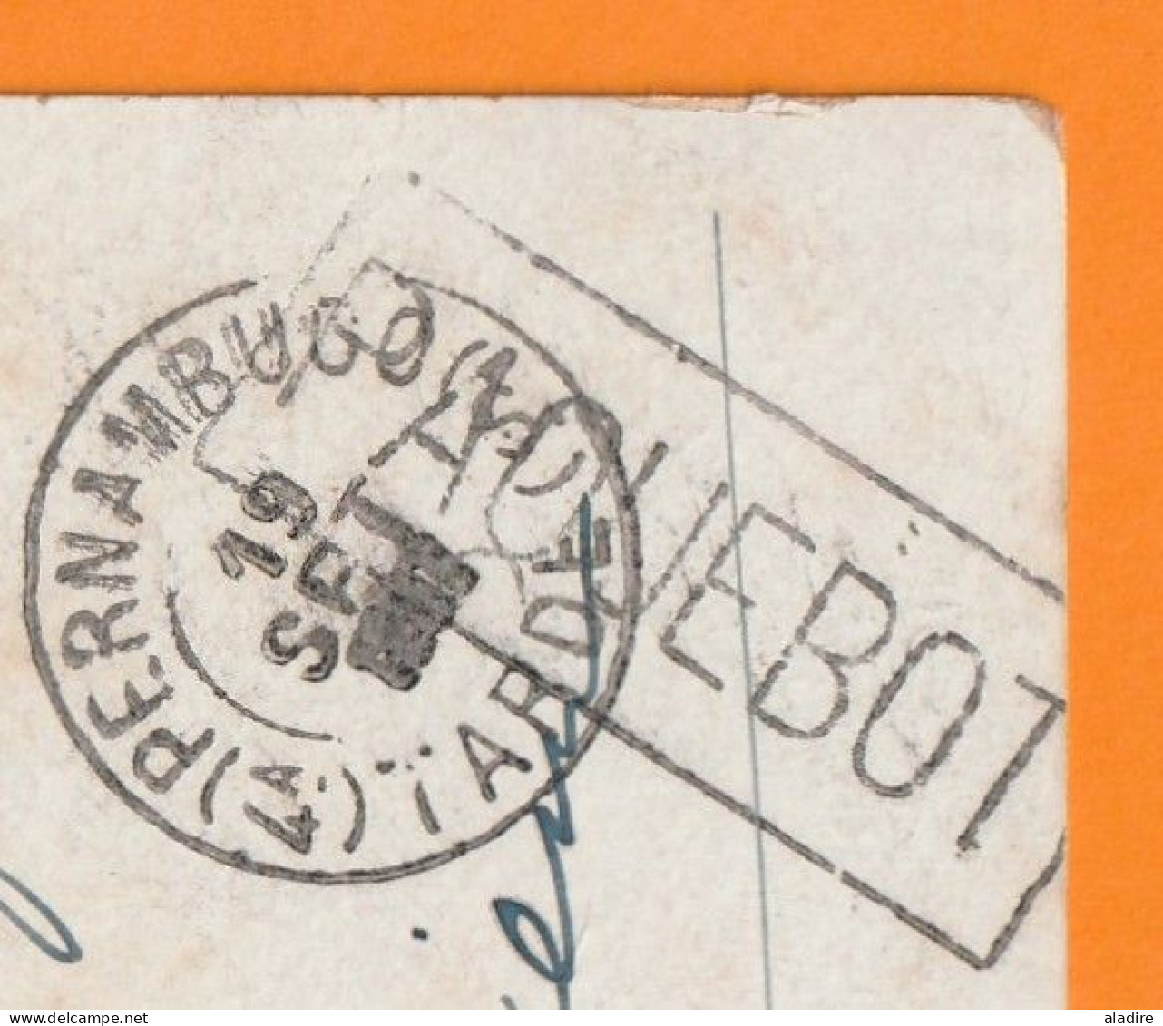 1907 - KEVII - 1 D Red- The Royal Mail Steam Packet Co Postcard From Pernambuco, Brasil To Paris, France - Arrival Stamp - Postmark Collection