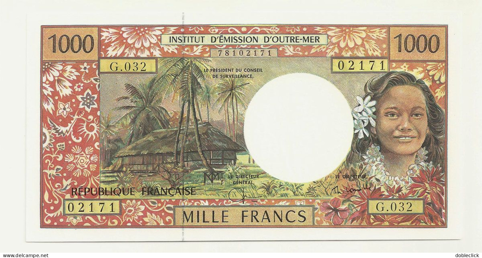 FRENCH PACIFIC TERRITORIES POLYNESIA 1000 FRANCS ND P-2h (2004) UNC - Frans Pacific Gebieden (1992-...)