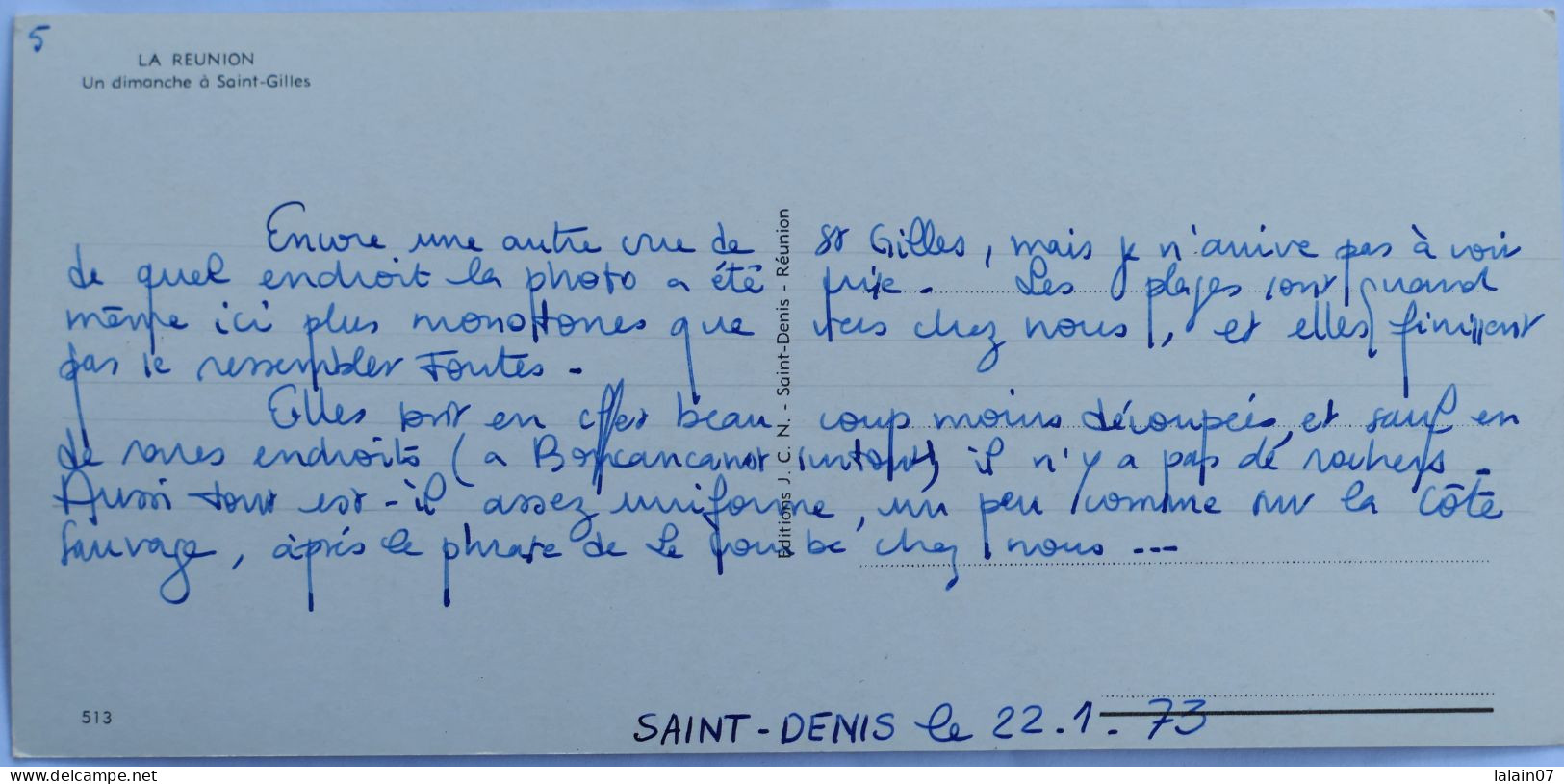 Carte Postale Double : La Réunion : SAINT PIERRE : La Plage, Animé, En 1973 - Saint Pierre