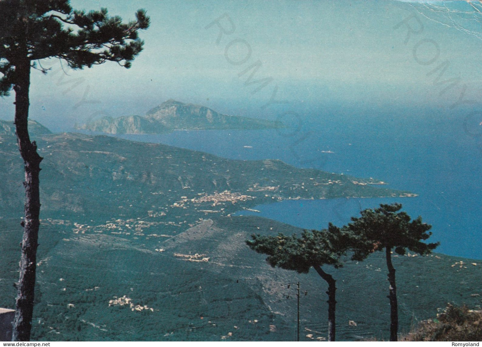 CARTOLINA  MONTE FAITO M.1100,CASTELLAMMARE DI STABIA,CAMPANIA-PANORAMA CON VEDUTA DELLA PENISOLA-VIAGGIATA 1968 - Castellammare Di Stabia