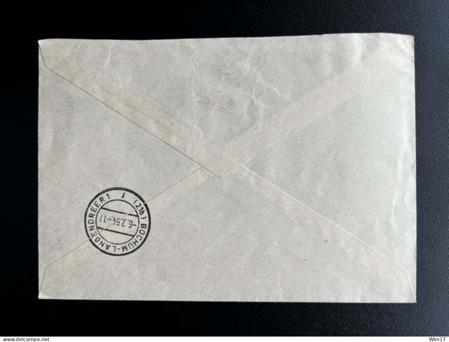 GERMANY SAAR SARRE SAARLAND 1954 REGISTERED LETTER HOMBURG TO BOCHUM 05-02-1954 DUITSLAND DEUTSCHLAND EINSCHREIBEN - Postal  Stationery