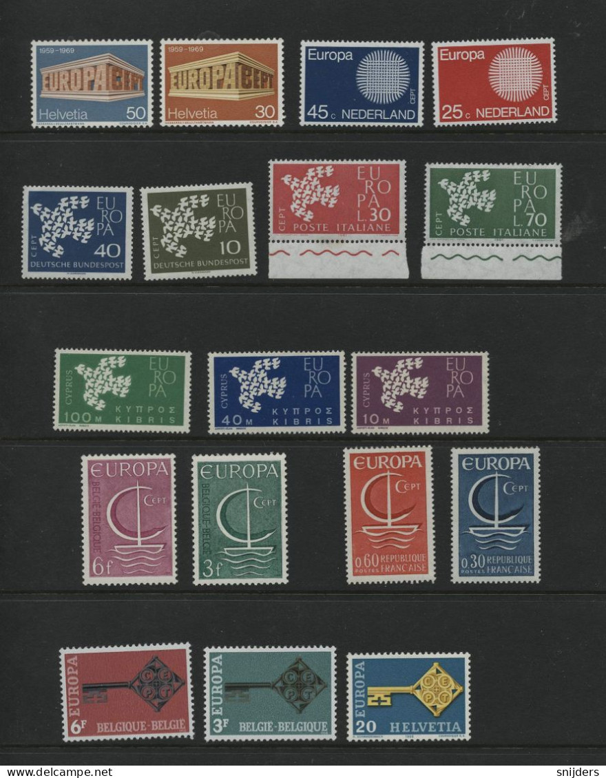 63 Postfrisse Zegels Europ-cept MNH - Verzamelingen