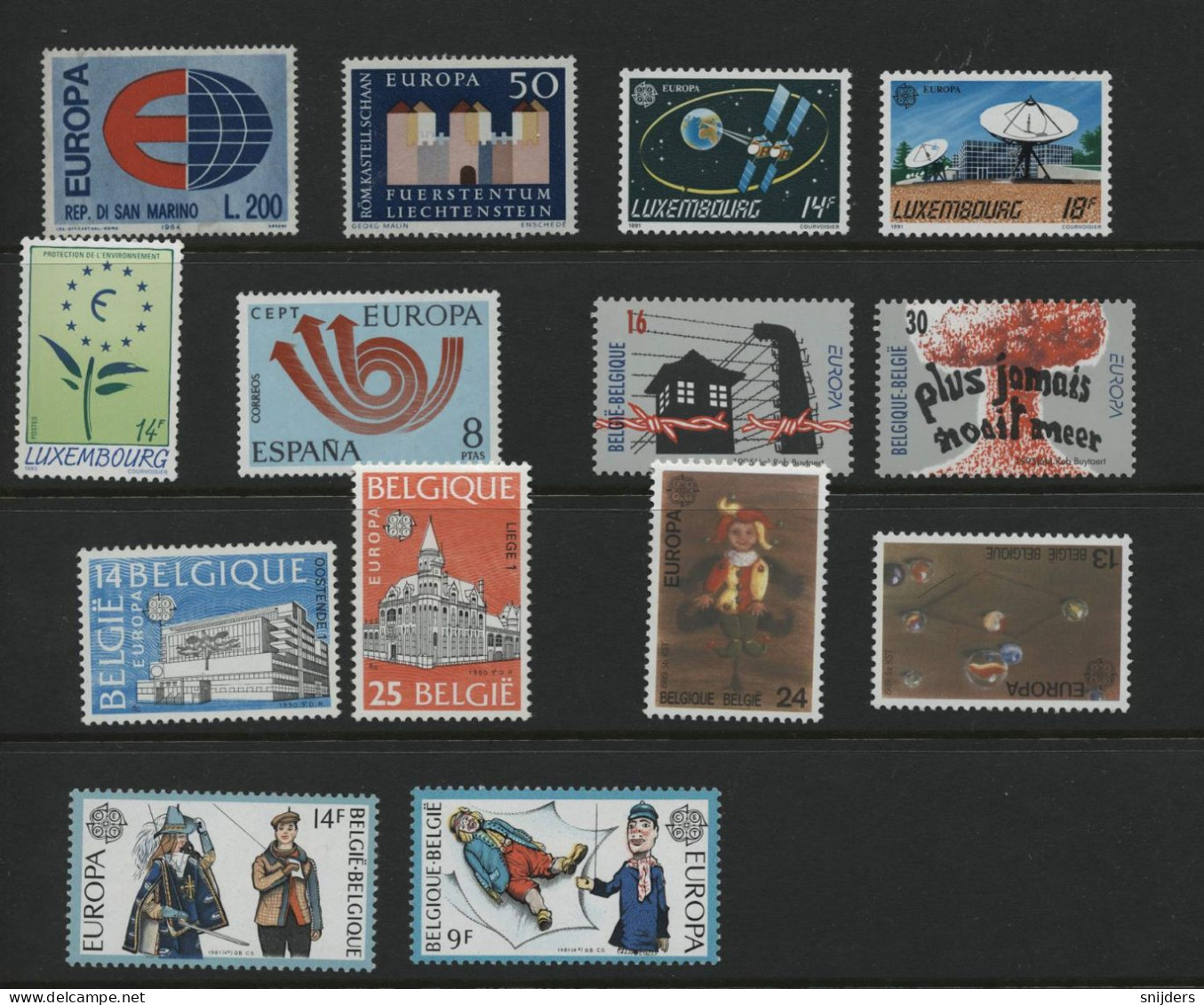 63 Postfrisse Zegels Europ-cept MNH - Sammlungen