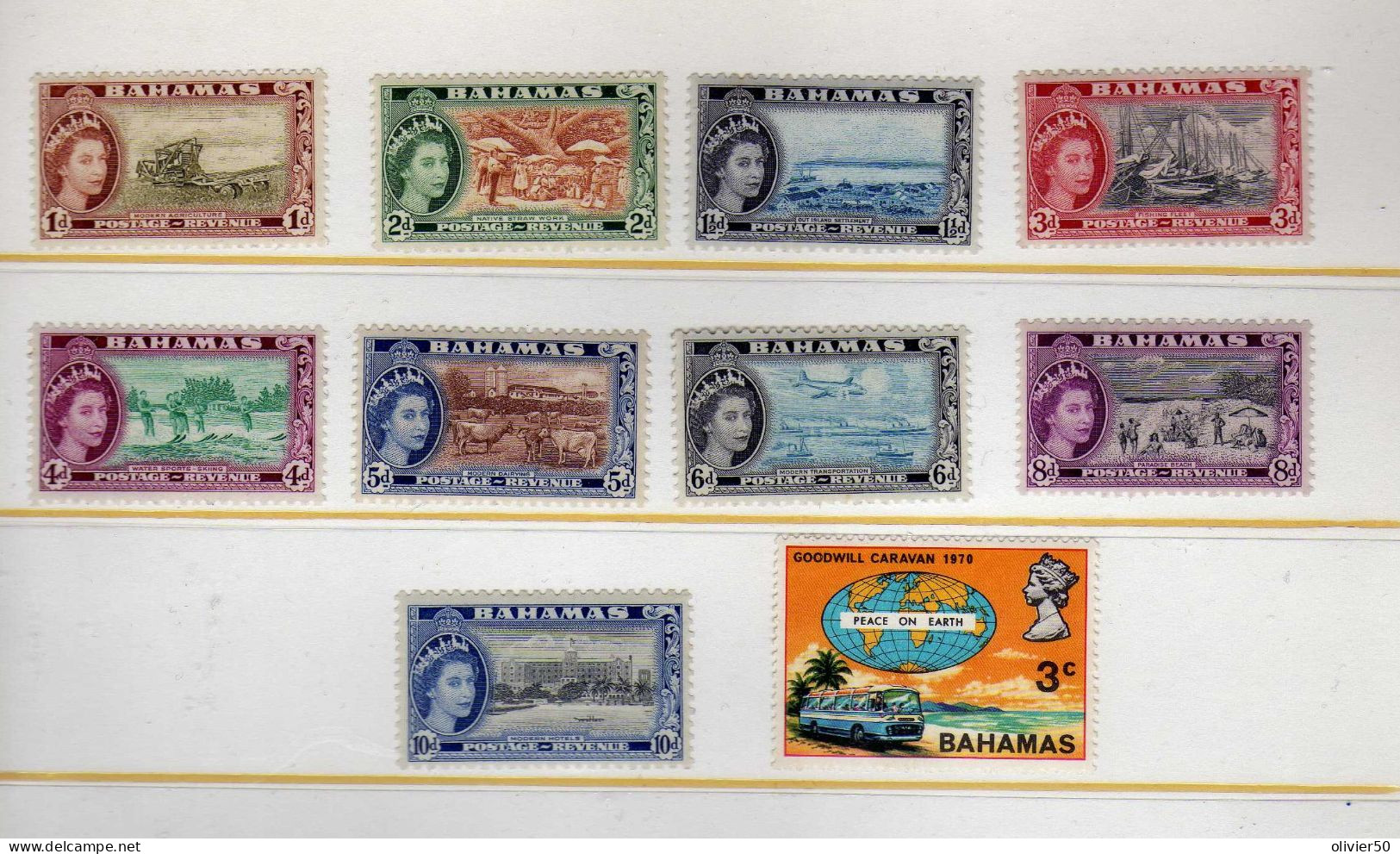 Bahamas - Elizabeth II -  Sites - Activites - Neufs* - MLH - 1963-1973 Autonomia Interna