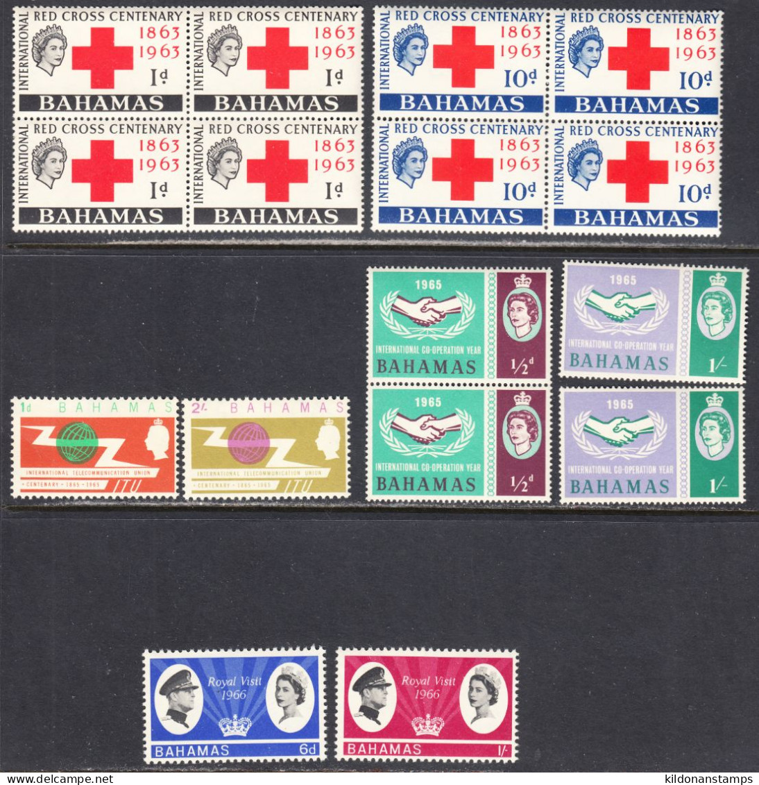 Bahamas 1963-66 Mint No Hinge, Sc# 183-184,219-220,222-223,228-229. SG - 1963-1973 Autonomie Interne