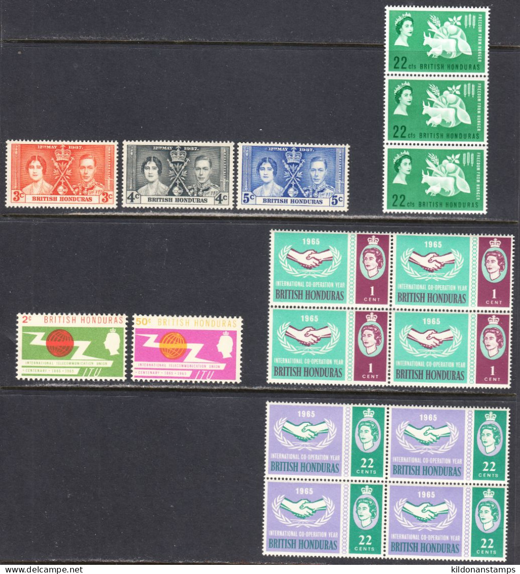 British Honduras 1937,63,65 Mint No Hinge/mint Mounted, Sc# 112-114,179,187-190, SG - Honduras Británica (...-1970)