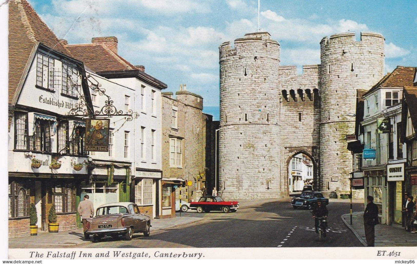 U-K-- CANTERBURY --1971--The Falstaff Inn And Westgate (petite Animation, Voitures) ...timbre..............à Saisir - Canterbury