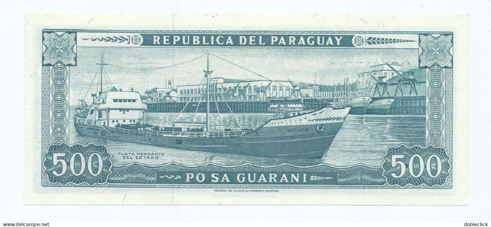 PARAGUAY - 500 GUARANIES P-206 - CACERES ROMEO ACOSTA SIGN. 1982 UNC - Paraguay