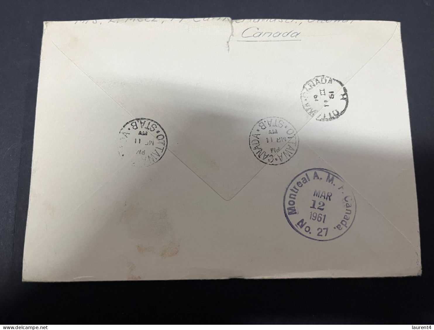 10-11-2023 (1 V 49) Canada Cover Posted To Germany - Registered In 1961 - Lettres & Documents