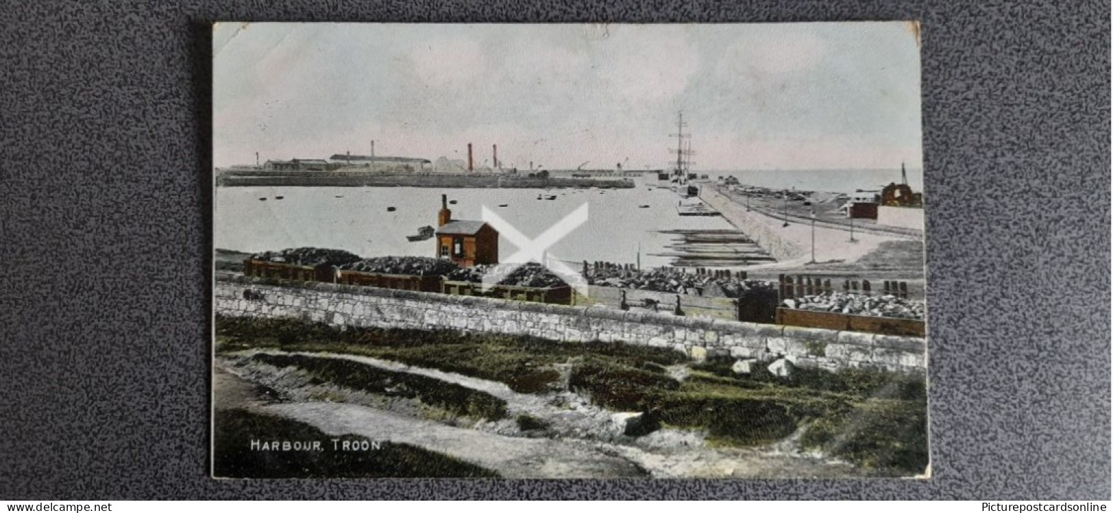 TROON HARBOUR OLD COLOUR POSTCARD SCOTLAND - Ayrshire