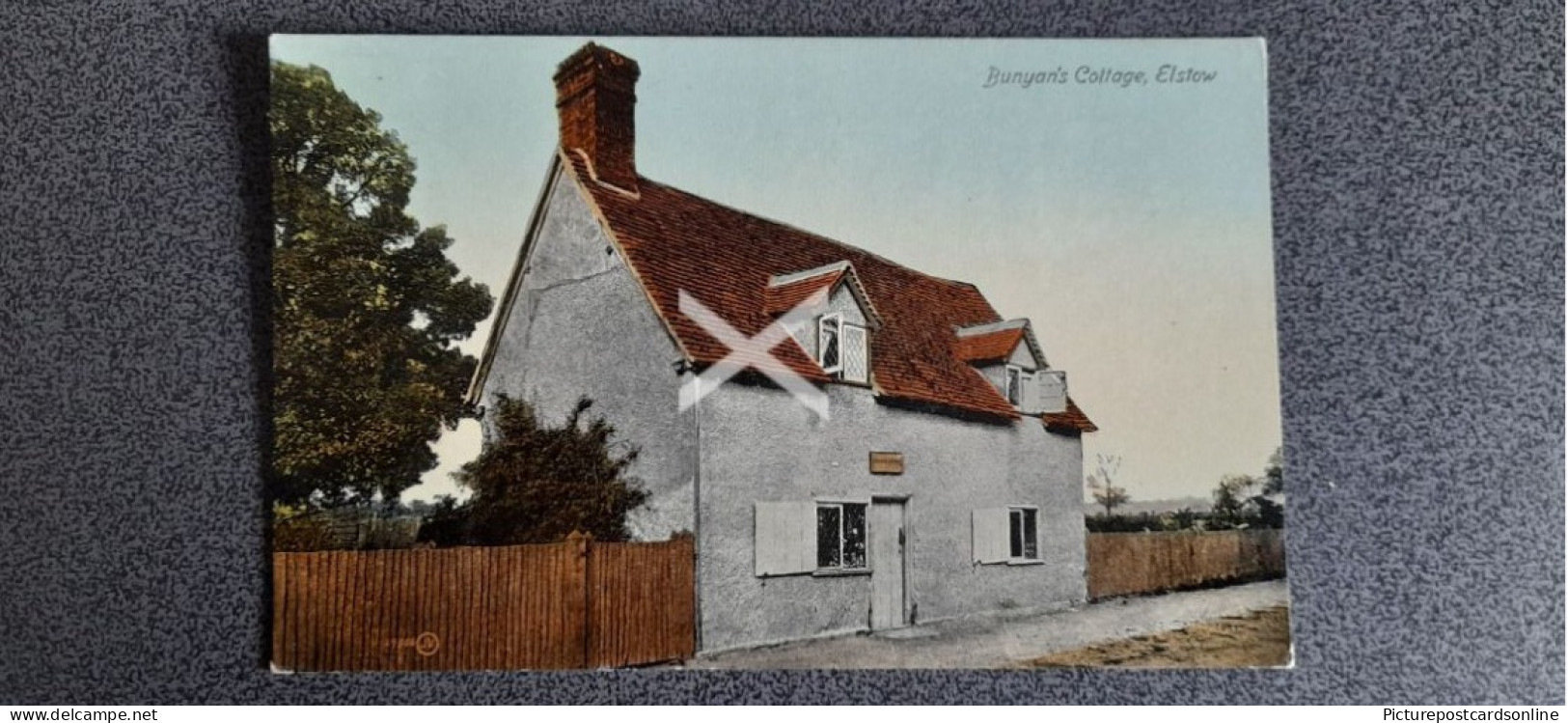BUNYANS COTTAGE ELSTOW BEDFORDSHIRE OLD COLOUR POSTCARD - Other & Unclassified