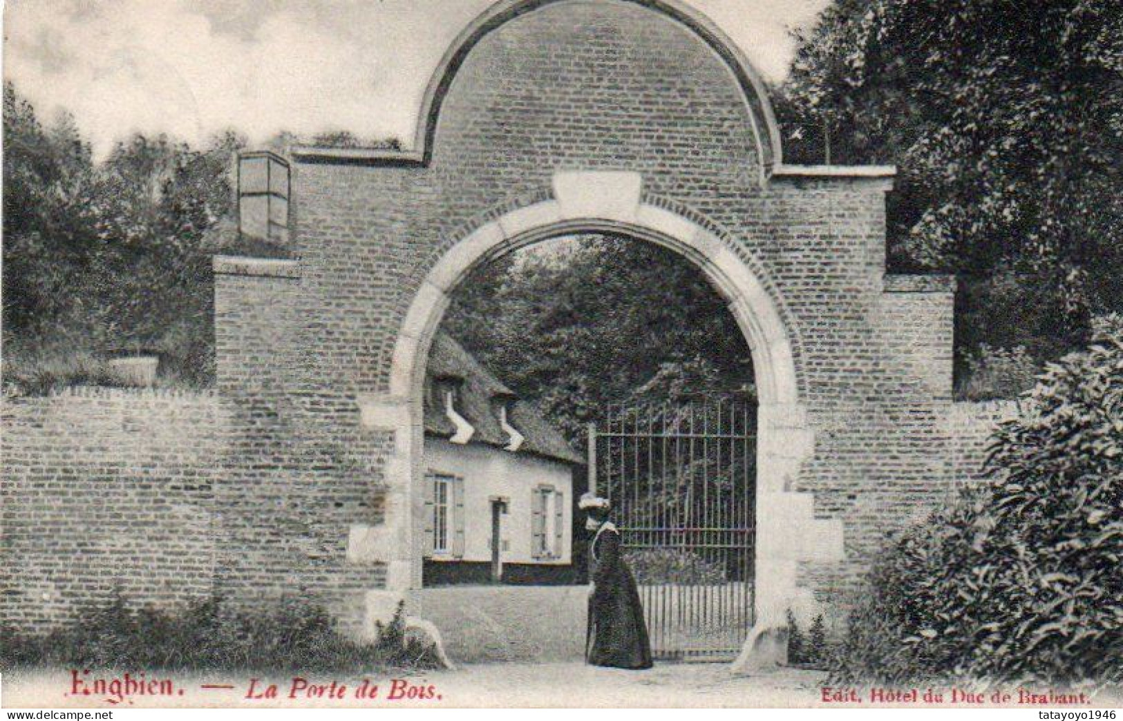 ENGHIEN La Porte De Bois Voyagé En 1909 - Edingen