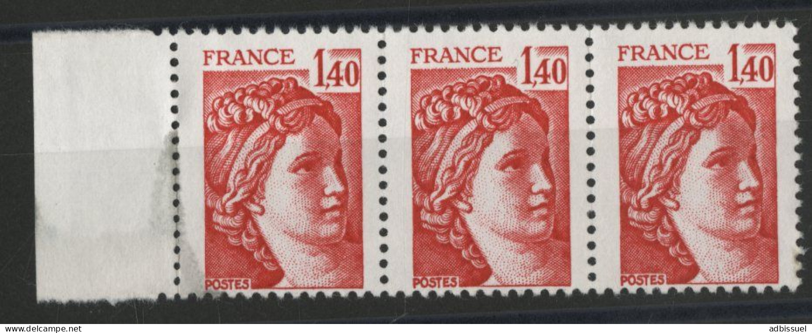 N° 2102a (x3) Cote 75 € Bande De Trois SANS PHOSPHORE Neufs ** (MNH) Sabine, Gomme Brillante Voir Suite - Ongebruikt