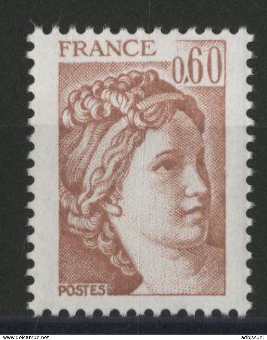 N° 2119a Cote 50 € SANS PHOSPHORE Neuf * (MH) 60 Ct Sabine De Gandon Voir Suite - Ungebraucht