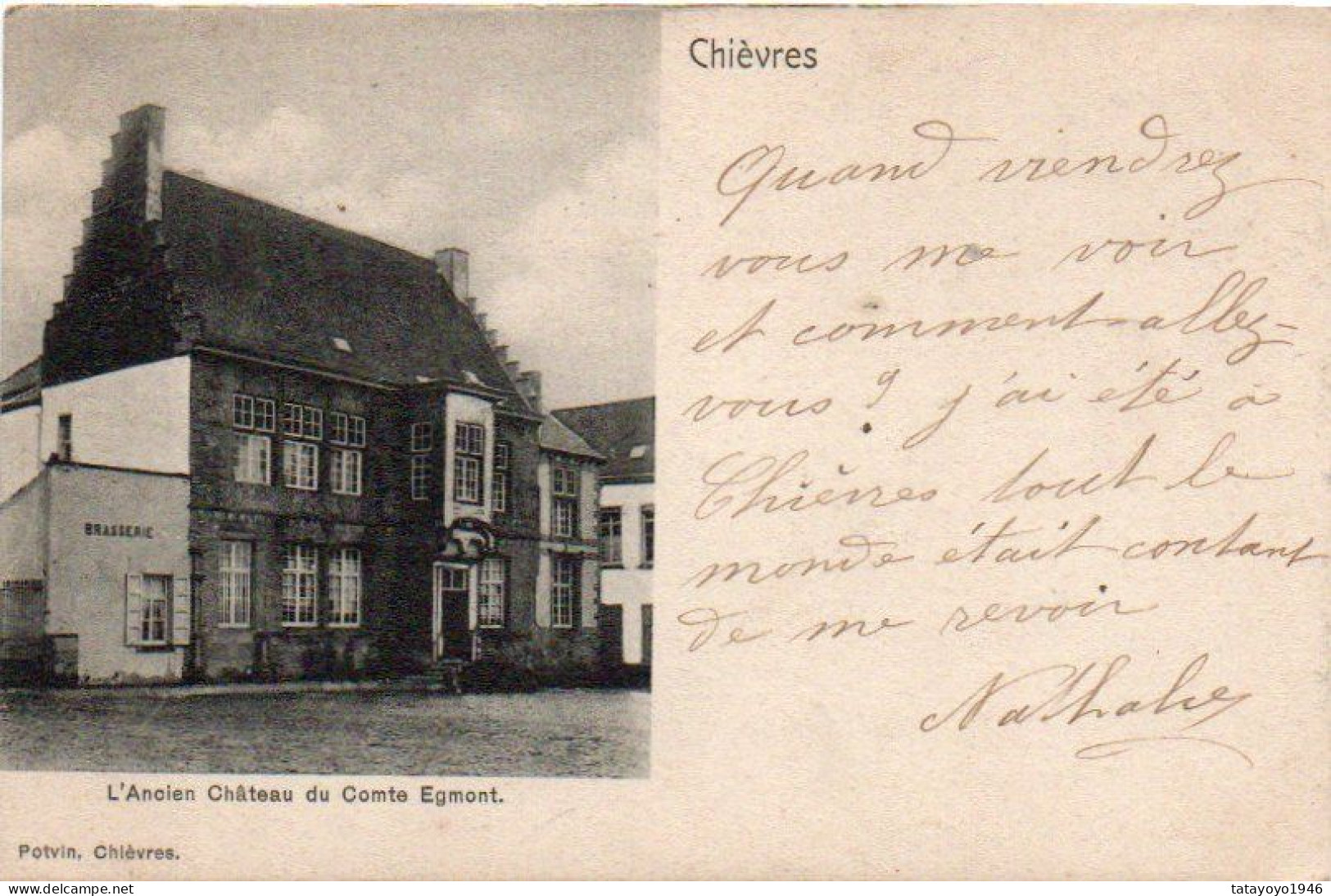 CHIEVRES  L'ancien Chateau Du Comte  Egmont  Voyagé En 1904 - Chièvres