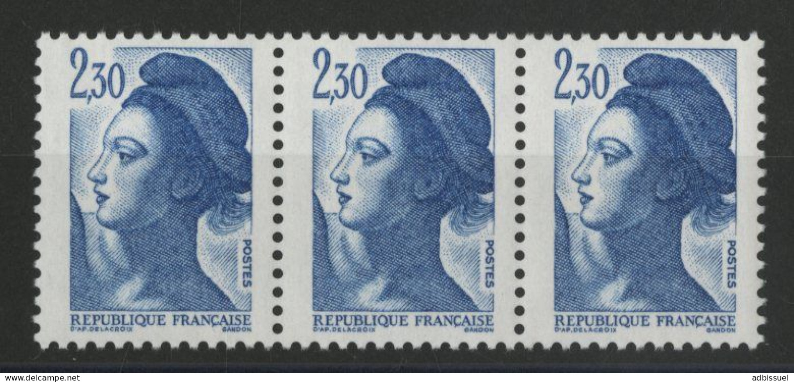 N° 2189a (x3) Cote 90 € SANS BANDE De PHOSPHORE Liberté De Gandon Neuf ** (MNH) TB - Ungebraucht