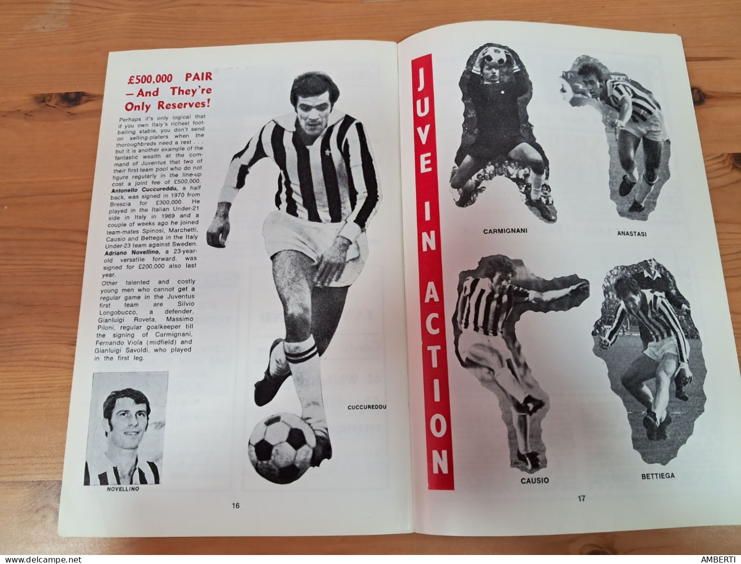 Copa Uefa 1971 programa Aberdeen-Juventus