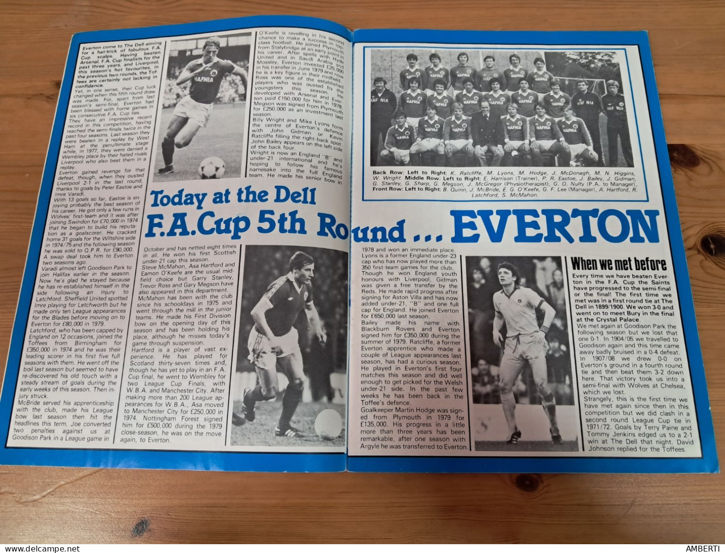 FA CUP 1981 Programa Southampton-Everton - Deportes