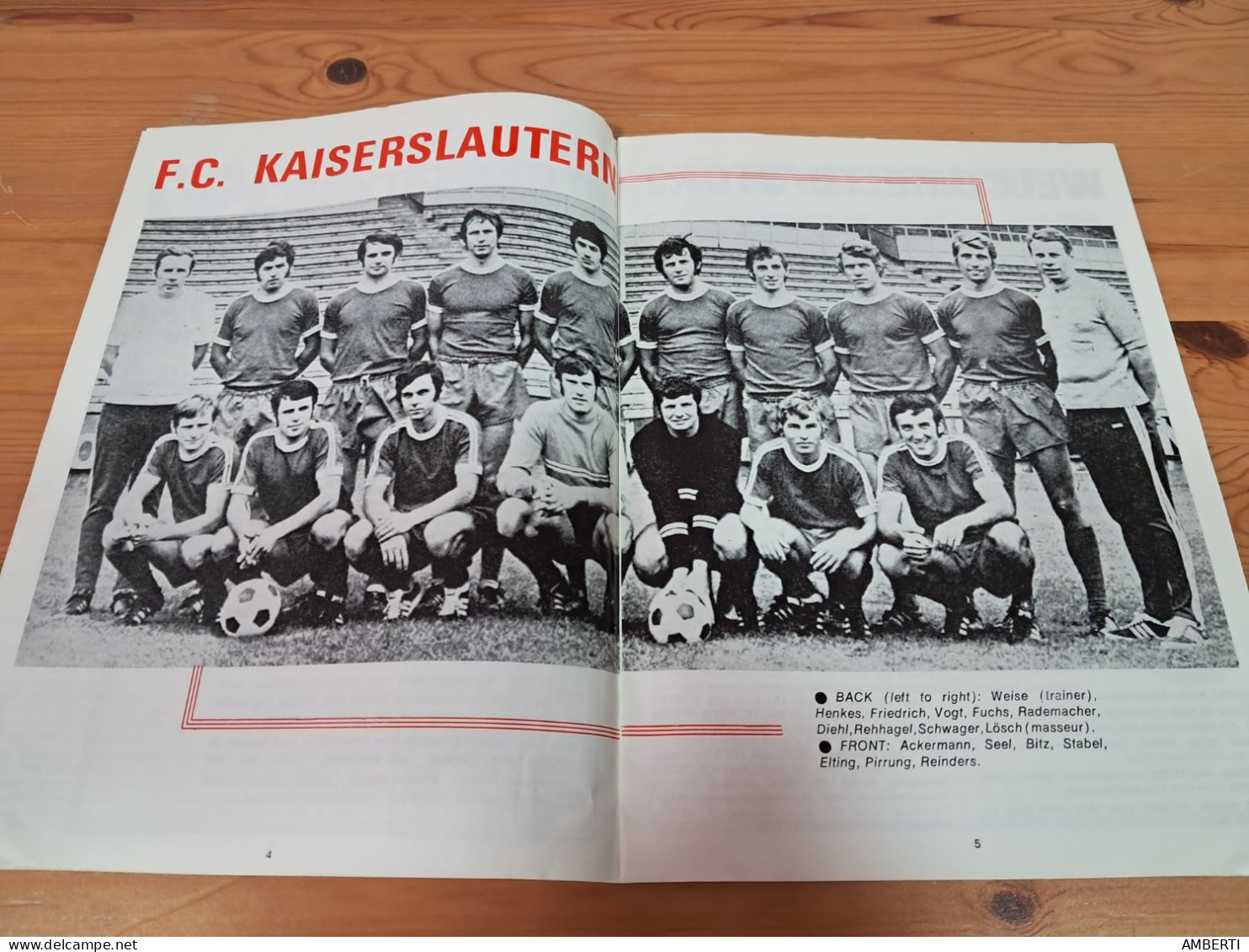 UEFA CUP 1972 Programa Stoke City-Kaiserslautern - Deportes