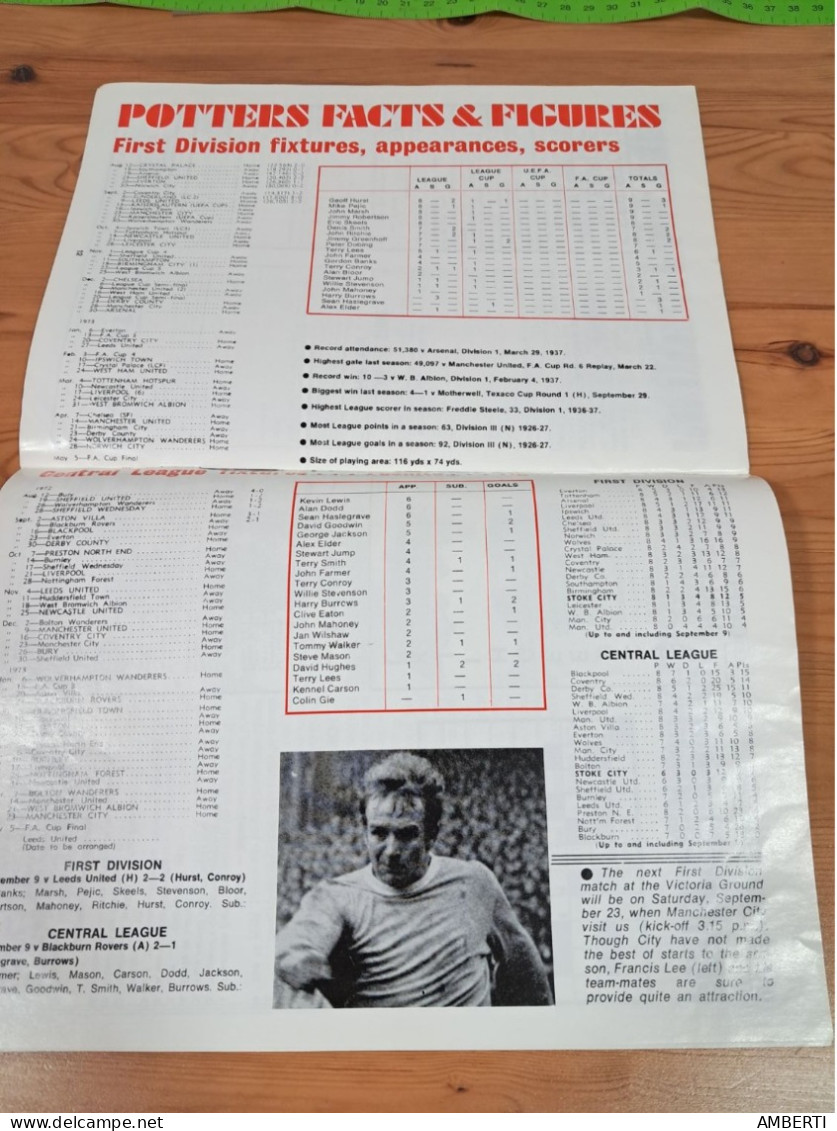 UEFA CUP 1972 programa Stoke city-Kaiserslautern