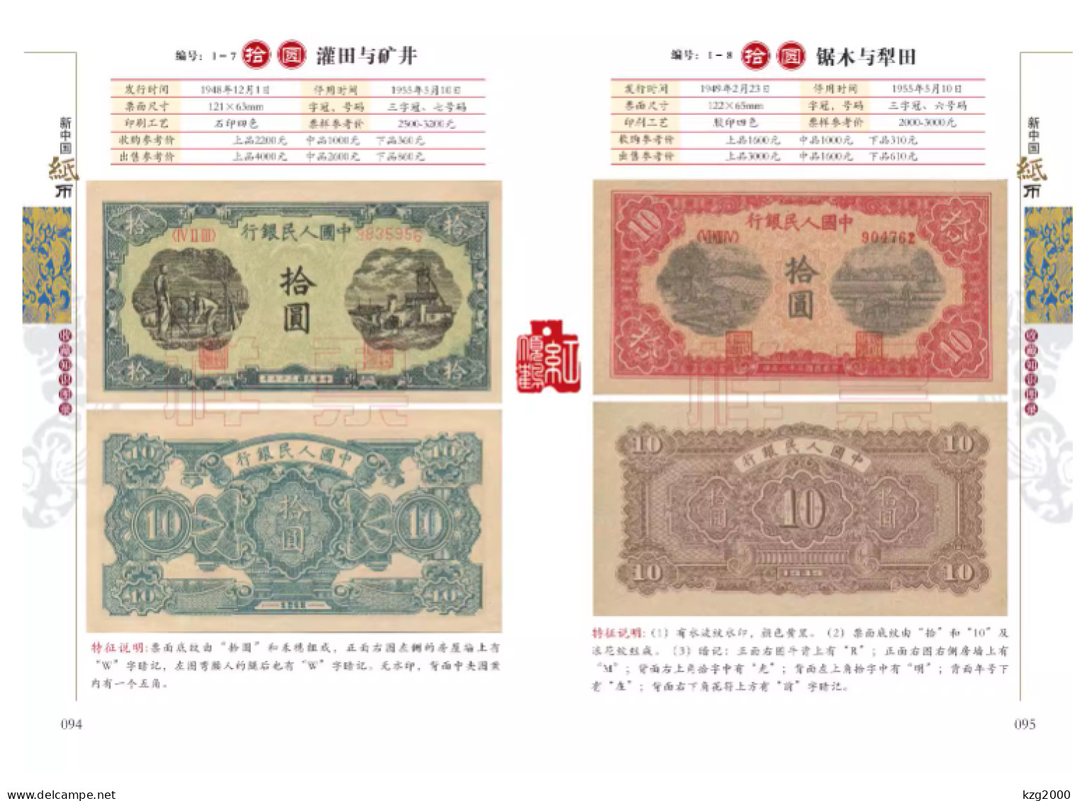 China 1948-2022 Catalogue of Chinese RMB banknotes Paper Money