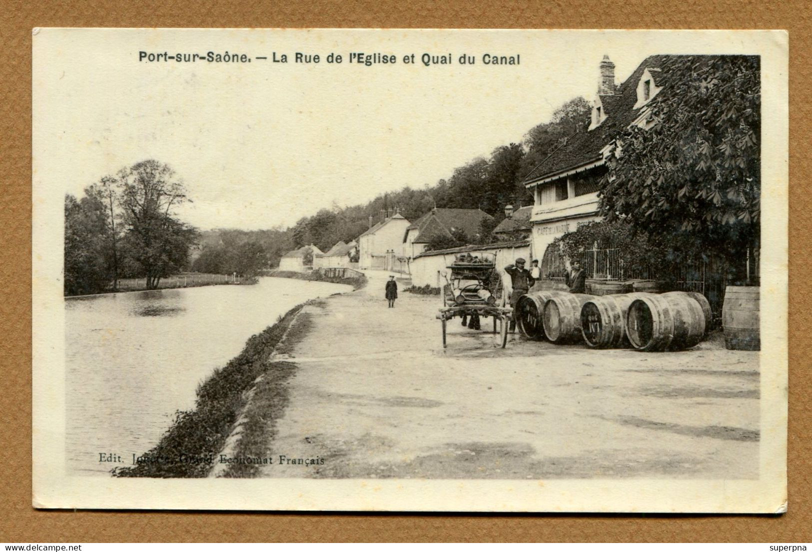 PORT-SUR-SAONE  (70) : " RUE DE L'EGLISE ET QUAI DU CANAL " - Port-sur-Saône