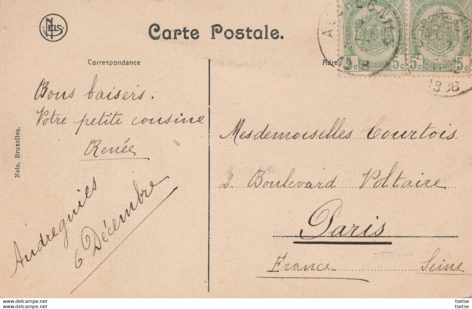 Audregnies - Pensionnat Saint-Bernard -1908 ( Voir Verso ) - Quievrain