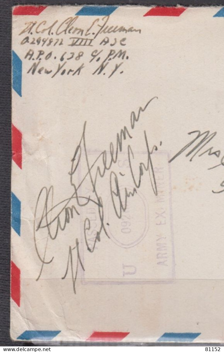USA  ENTIER De 6c Sur Enveloppe De NEW YORK Postée Le 21 NOV 1942 Avec CENSURE " Army Examiner " Pour ST LOUIS Missouri - 1941-60