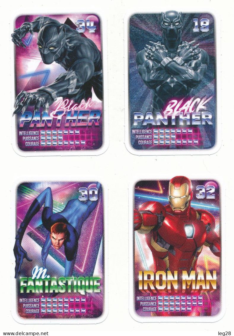 4 CARTES  MARVEL REVEIL TON POUVOIR - Marvel