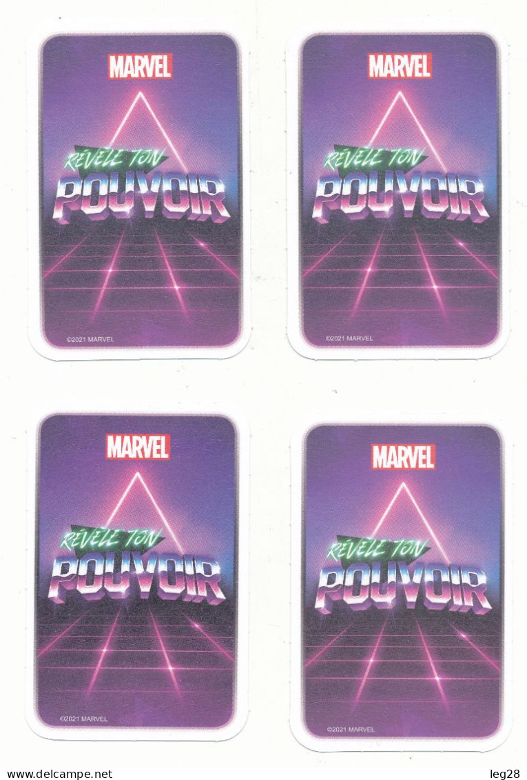 4 CARTES  MARVEL REVEIL TON POUVOIR - Marvel