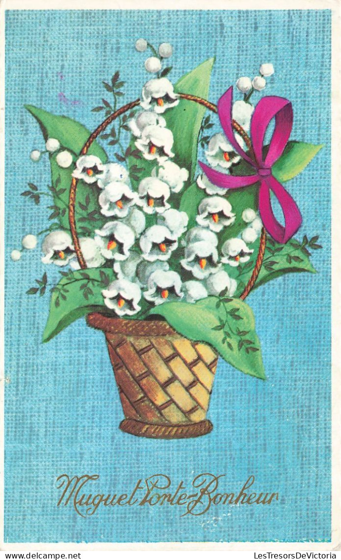 FLEURS, PLANTES ARBRES - Fleurs - Muguet Porte Bonheur - Carte Postale Ancienne - Blumen