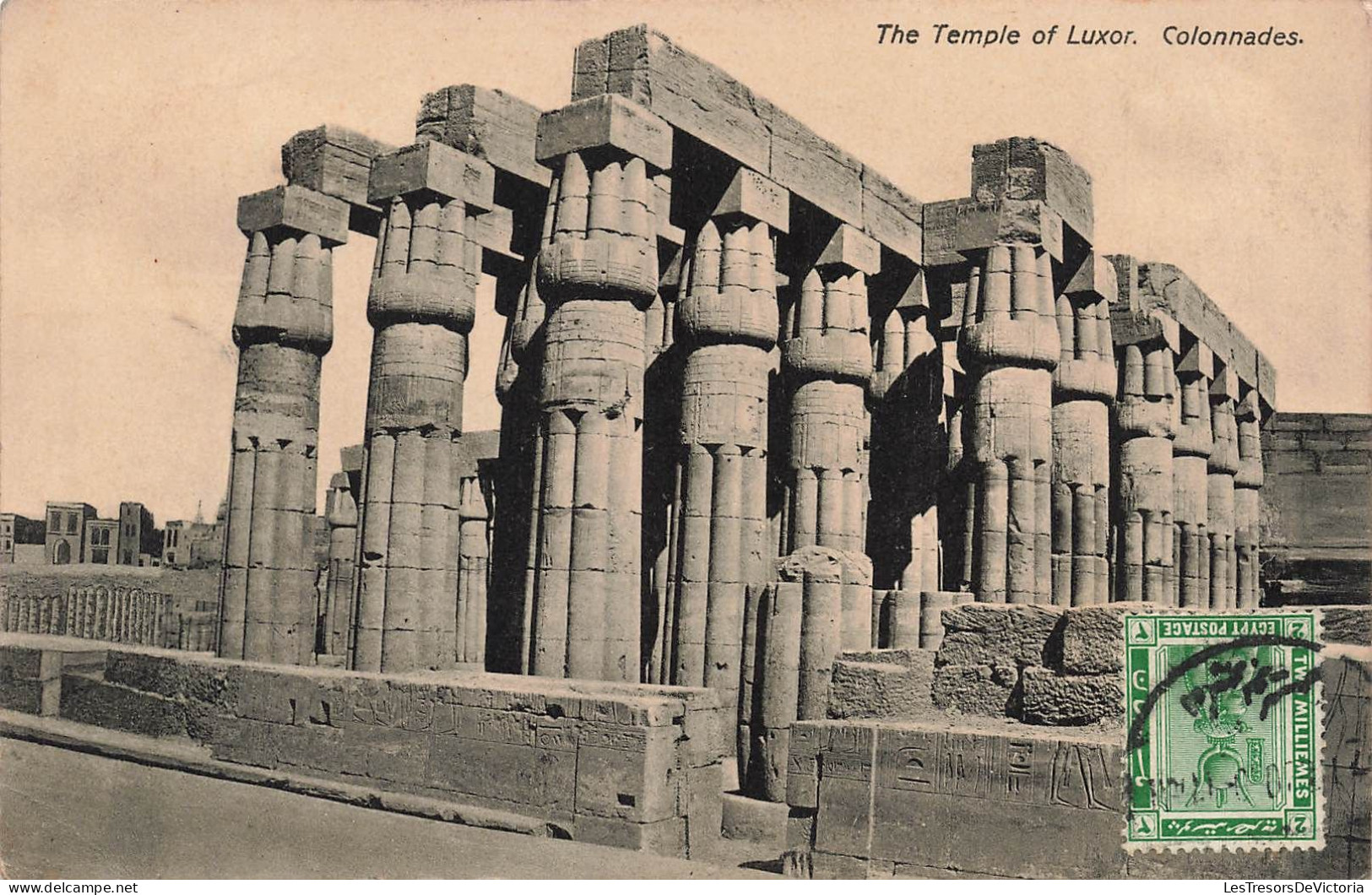 EGYPTE - Colonnades - Le Temple De Louxor - Carte Postale Ancienne - Louxor