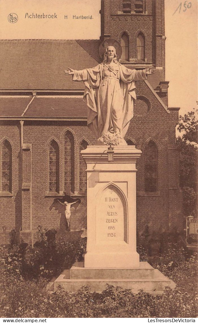 BELGIQUE - Achterbroek - H Hartbeeld - Jésus - Eglise - Carte Postale Ancienne - Essen