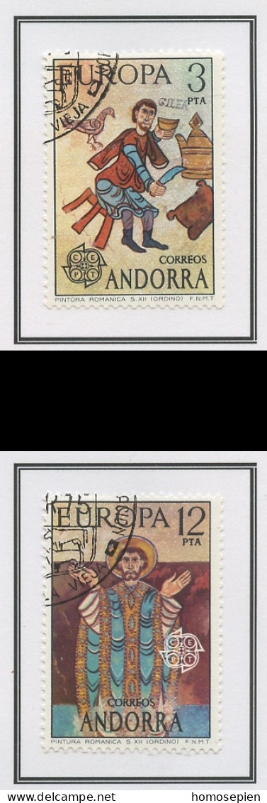 Andorre Espagnol - Andorra 1975 Y&T N°89 à 90 - Michel N°96 à 97 (o) - EUROPA - Gebraucht