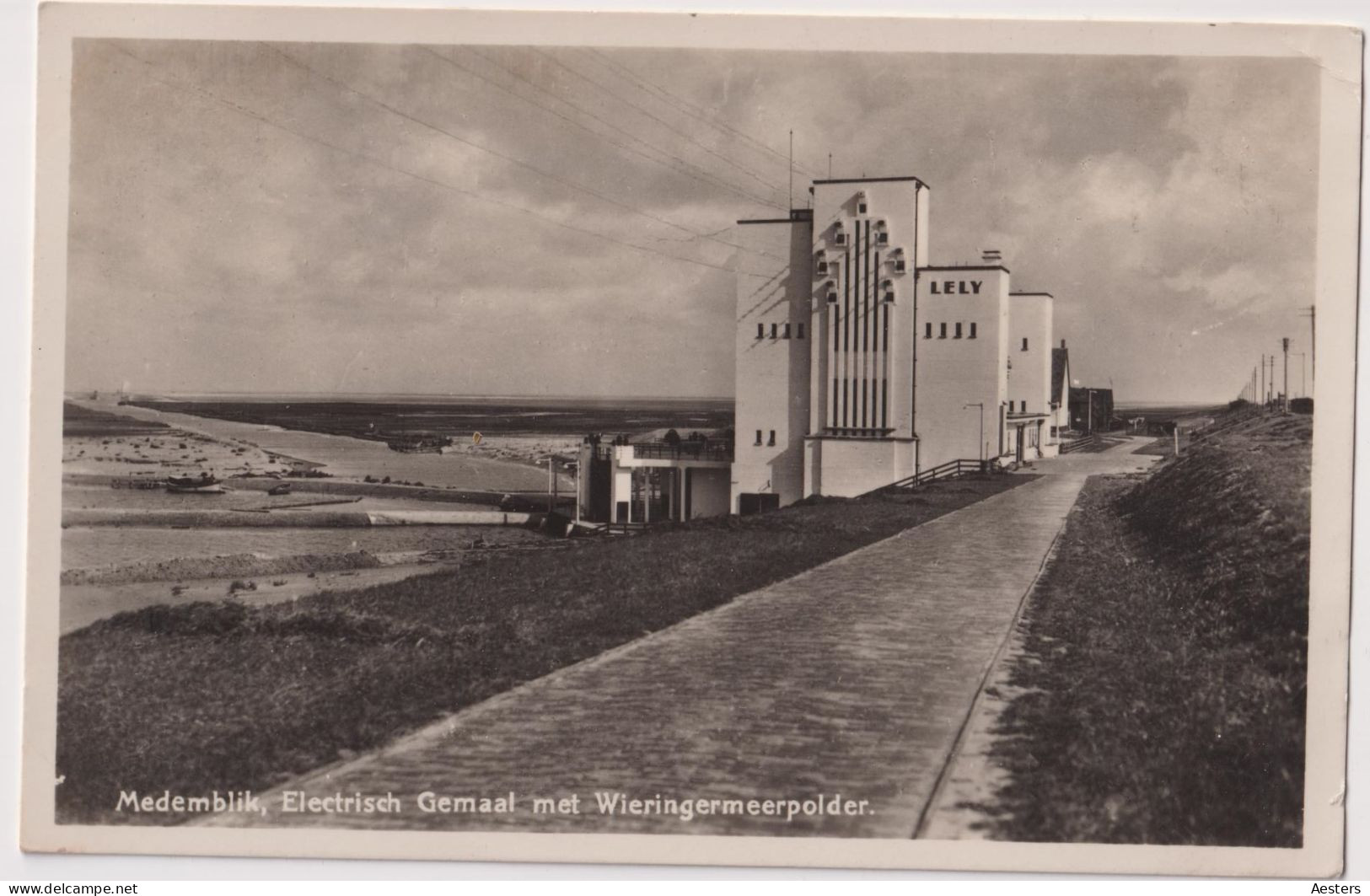 Medemblik 1931; Electrisch Gemaal Met Wieringermeerpolder - Gelopen. (Jac. De Vos - Medemblik) - Medemblik